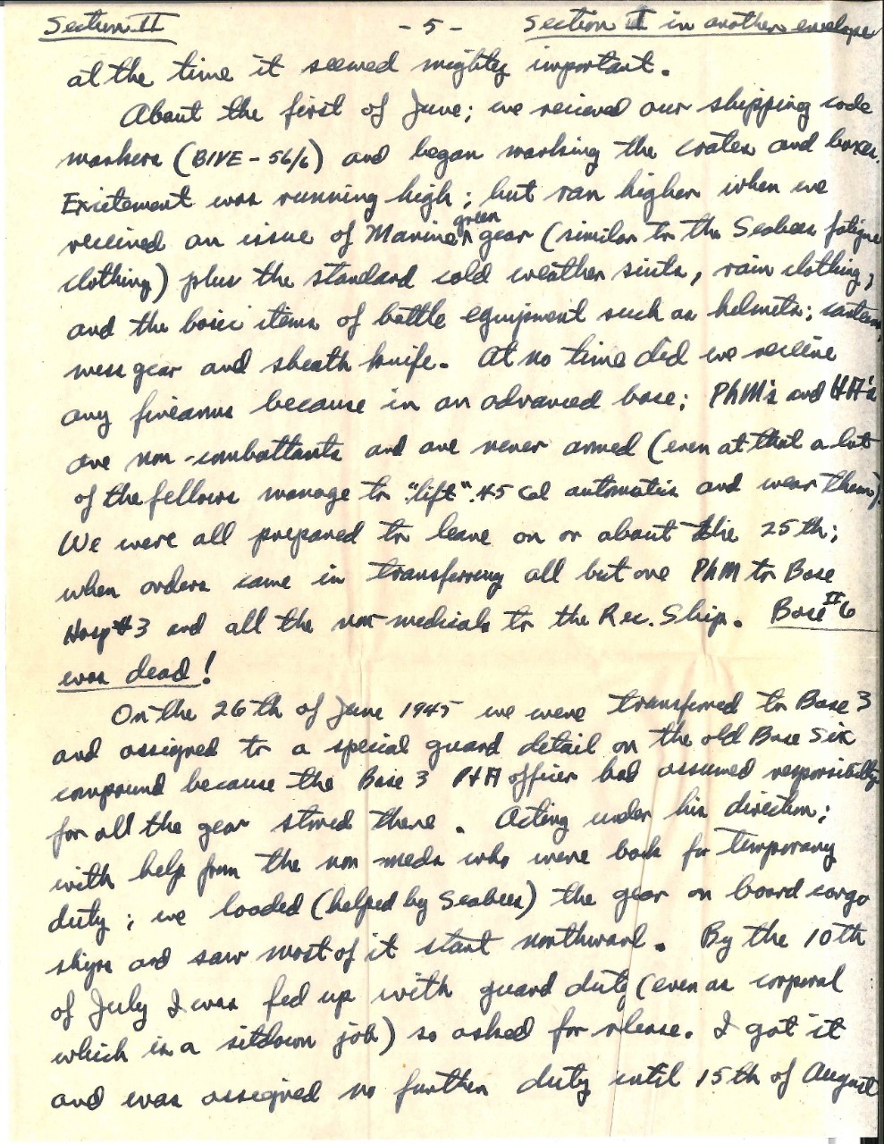 Letter from Wright to his parents, Sep. 8, 1945, page 5