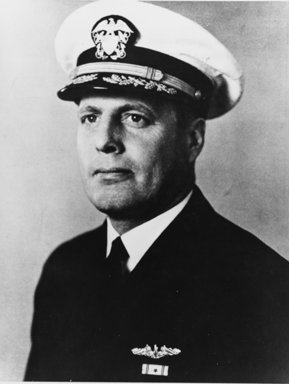 Photographed circa 1943. He was lost with USS Sculpin (SS-191) on 19 November 1943 and was posthumously awarded the Medal of Honor for his actions at that time. This image was published in the book United States Submarine Losses in World War II. ...