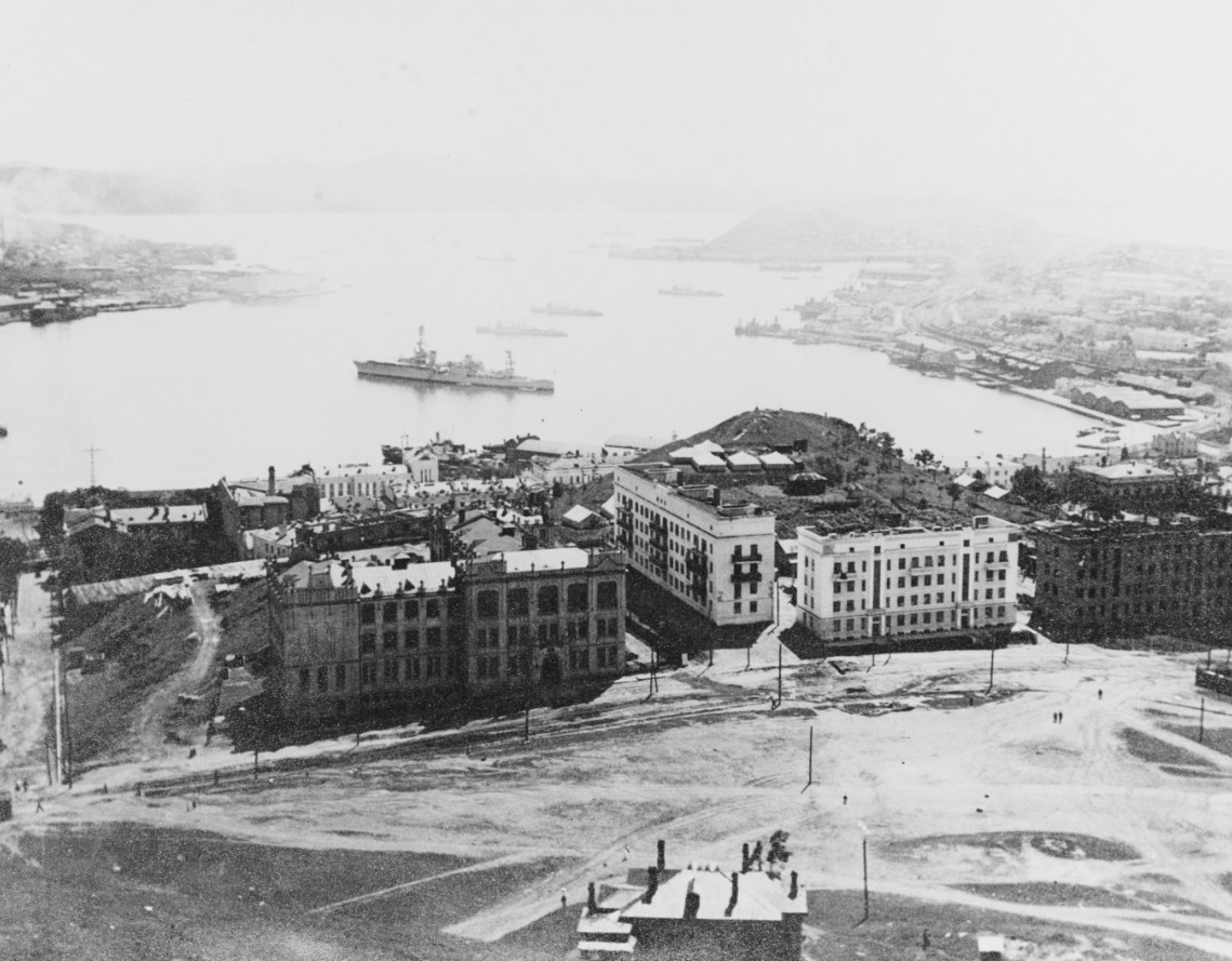 Despite recent clashes between Chinese and Japanese troops at the Marco Polo Bridge, U.S. ships carry out a rare visit to the Soviet port of Vladivostok, 26 July–1 August 1937. They narrowly avoid a typhoon while en route, and their visit marks t...