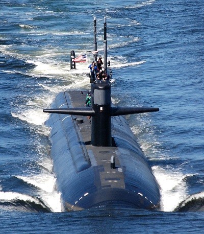 Dallas sails from Naval Submarine Base New London