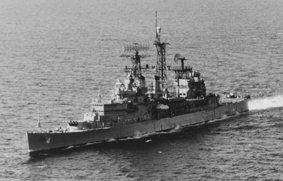 Little Rock underway in the Mediterranean, 5 January 1972. (Naval History and Heritage Command Photograph (PM1 Class Robert D. Fennell) NH 98961)