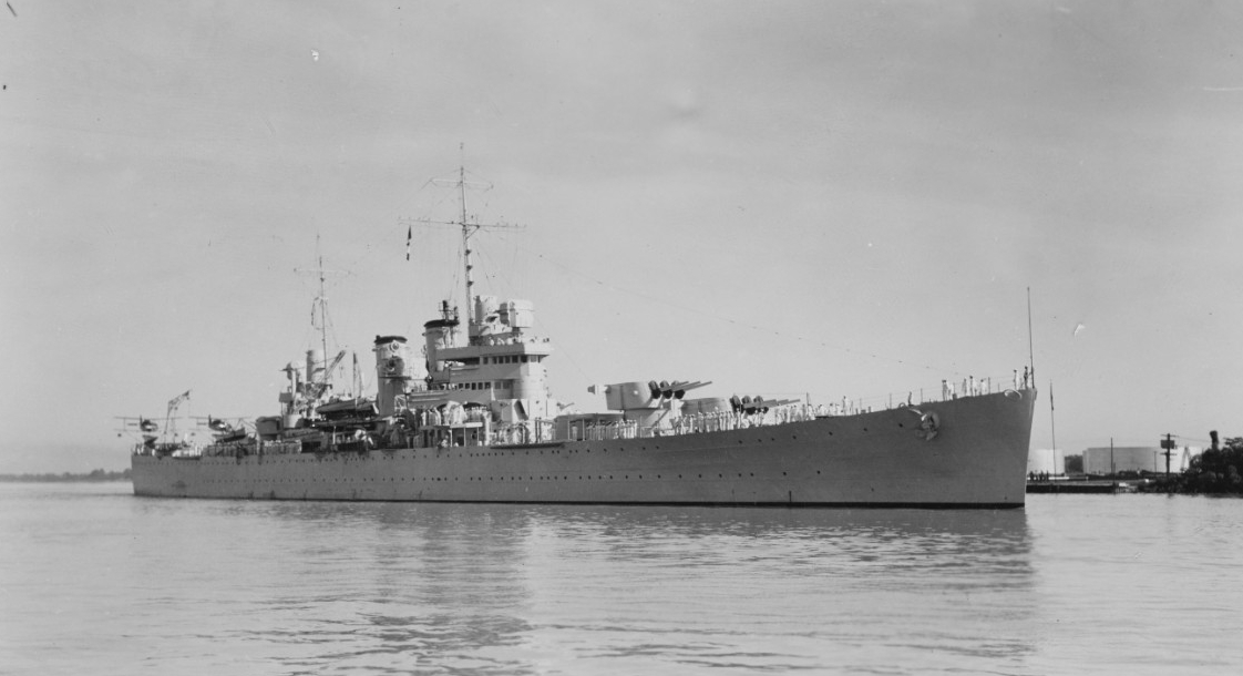 Savannah displays sleek lines in this port bow picture taken sometime after her commissioning in 1938. (U.S. Navy Photograph NH 108686, Naval History and Heritage Command)