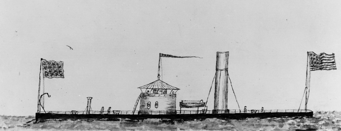 Squando, depicted at Charleston in December 1865, as sketched by an unknown artist. (Naval History and Heritage Command Photograph NH 46296-KN)