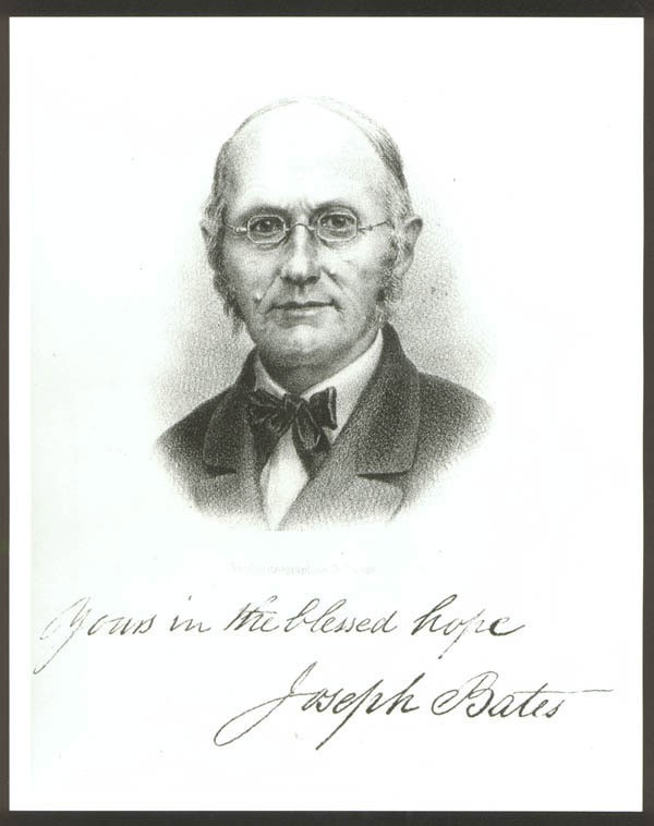 Portrait of Elder Joseph Bates, lithogrph.
