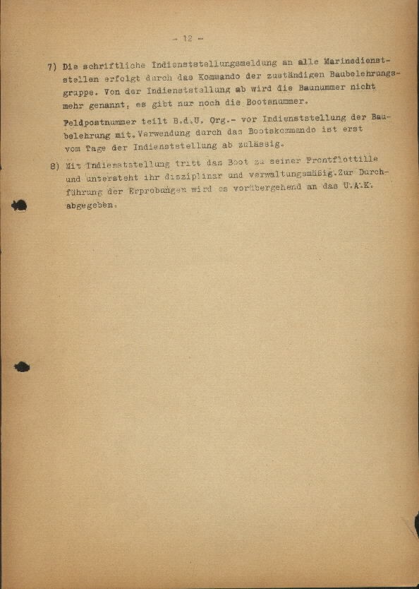 Guide for U-Boat Officers Concerning New U-Boat Orders for the Frontline - page 12