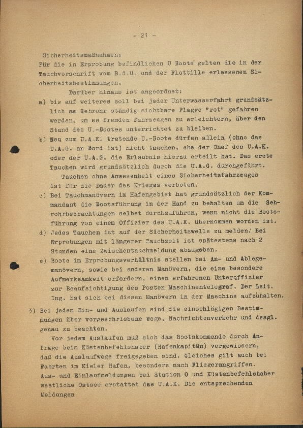 Guide for U-Boat Officers Concerning New U-Boat Orders for the Frontline - page 21