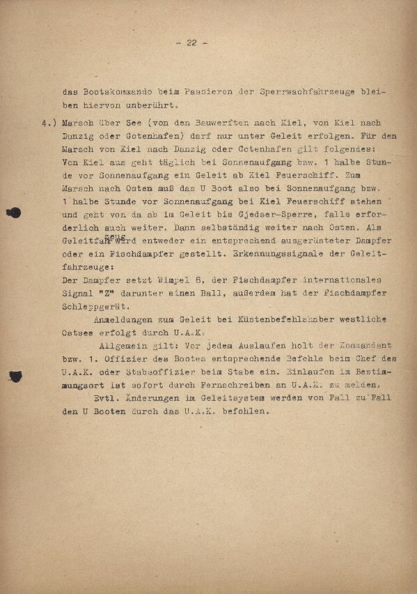 Guide for U-Boat Officers Concerning New U-Boat Orders for the Frontline - page 22