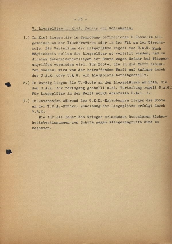 Guide for U-Boat Officers Concerning New U-Boat Orders for the Frontline - page 23