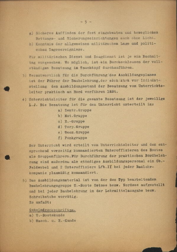 Guide for U-Boat Officers Concerning New U-Boat Orders for the Frontline - page 5