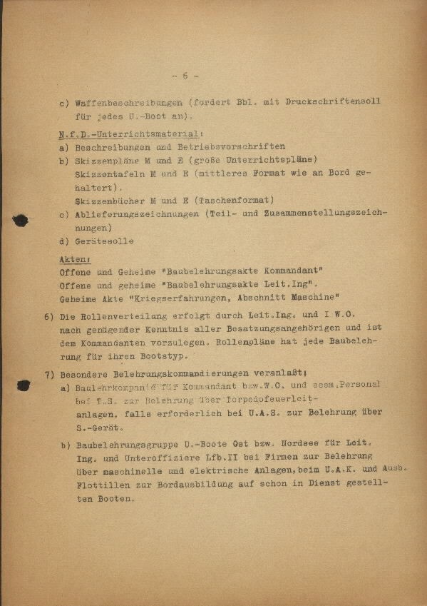 Guide for U-Boat Officers Concerning New U-Boat Orders for the Frontline - page 6