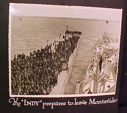 The "INDY" prepares to leave Montevideo