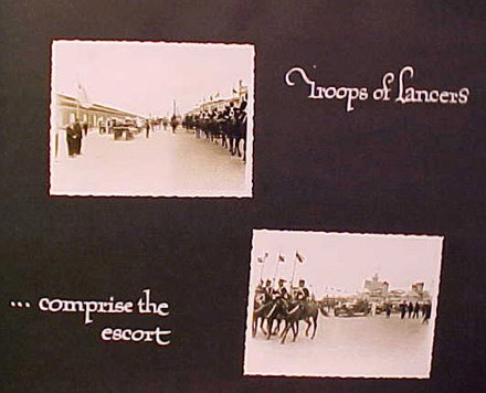 (Left) Troops of Lancers (Right) ...comprise the escort
