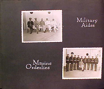 (Left) Military Aides, (Right) Marine Orderlies