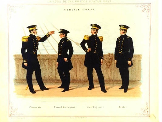 Plate from Regulations for the uniform & dress of the Navy and Marine Corps of the United States