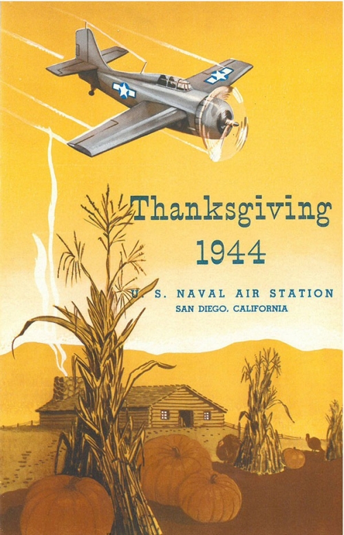 1944 Thanksgiving menu - US Naval Air Station, San Diego, California - cover
