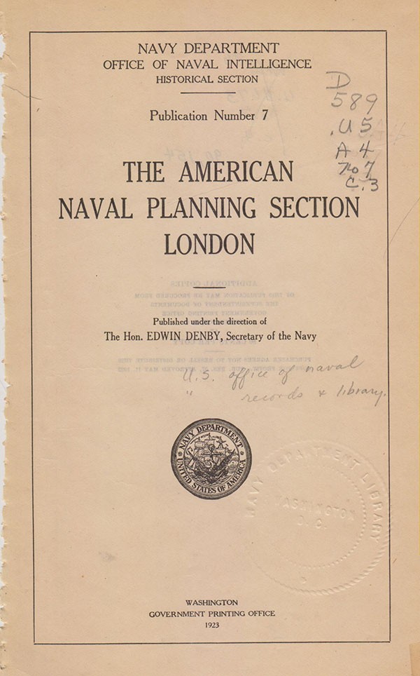 American Naval Planning London cover image.