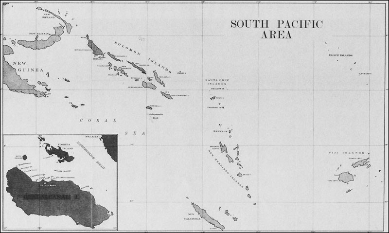 South Pacific area chart.
