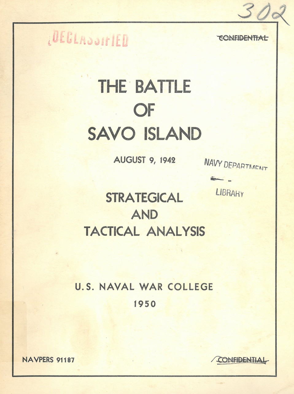 Cover image - The Battle of Savo Island August 9, 1942 Strategical and Tactical Analysis