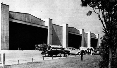Hangars at Alameda Naval Air Station. 