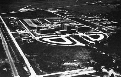 Naval Hospital, Houston, Showing Permanent and Temporary Construction. 