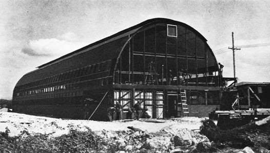 Quonset Warehouse Adapted as Two-story Barracks for WAVES, Oahu. 