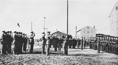 Commissioning Ceremony, NAS Argentia Marines take over, July 15, 1941. 