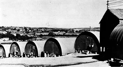 Personnel Huts at Vicarage Base, Plymouth. 
