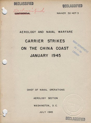 Cover of Carrier Strikes on the China Coast January 1945