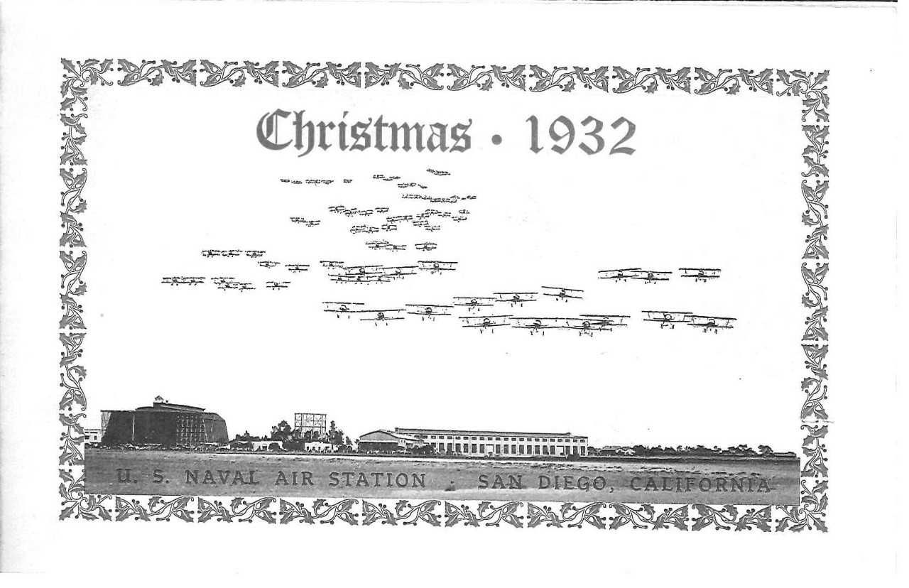 Christmas 1932 menu, U.S. Naval Air Station, San Diego, California