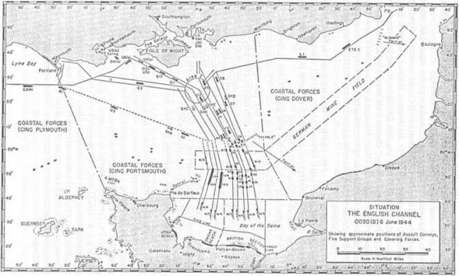SITUATION THE ENGLISH CHANNEL 0030(B) 6 June 1944