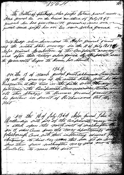 Page 180 of the Michael Shiner Diary