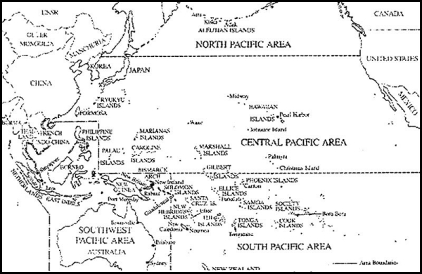Figure 1 - Map of Pacific Area of Operations
