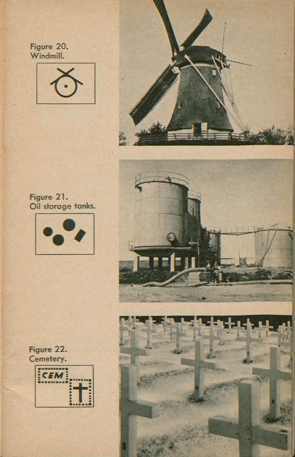 Figure 20: Windmill. Figure 21: Oil storage tanks. Figure 22: Cemetery.