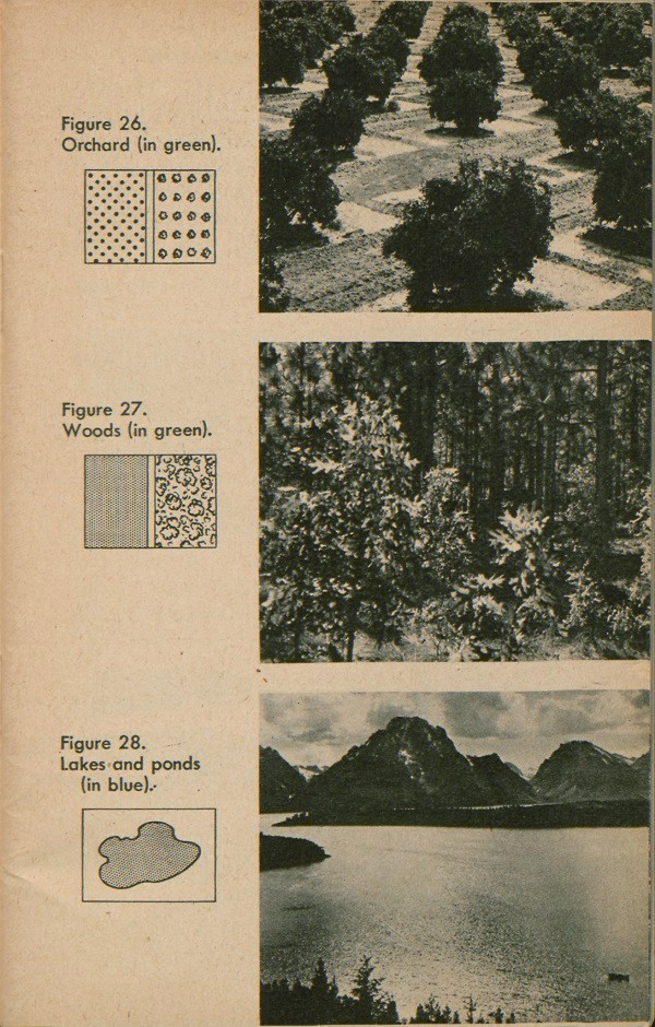 Figure 26: Orchard. Figure 27: Woods. Figure 28: Lakes and ponds.