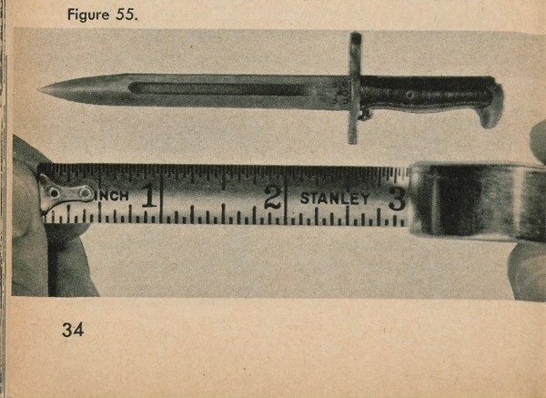 Figure 55: A 2.5 inch long blade being measured using a measuring tape.