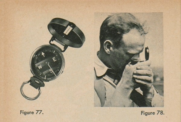 Figure 77: A compass. Figure 78: A man looking through a compass.
