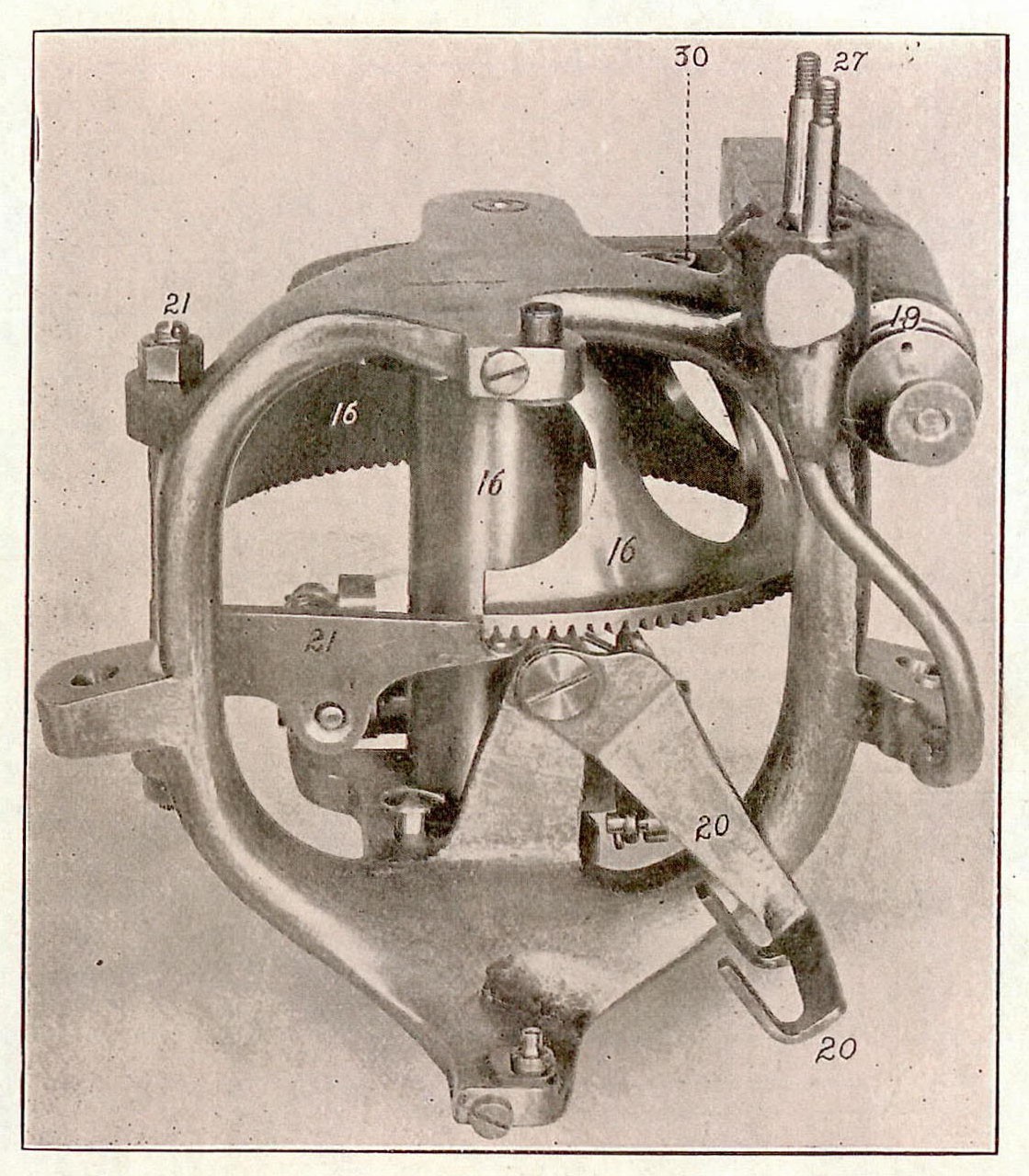 OBRY GEAR-Wheel and Rings Dismounted; also Impulse Spring and Rolling-Valve Removed.