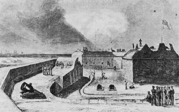 Fort Pickens in late 1861.