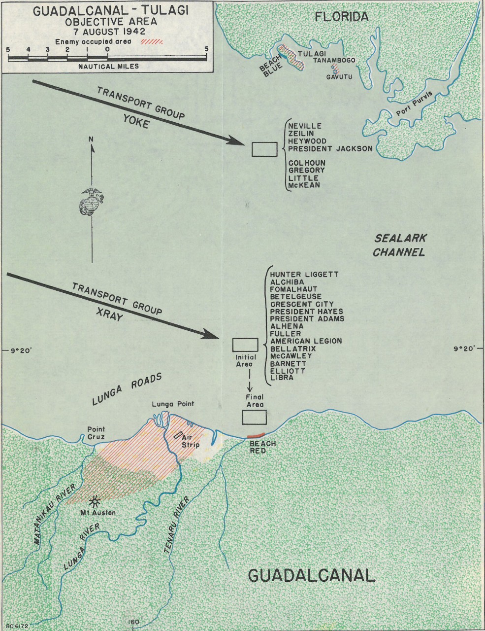 Map 3: Guadalcanal-Tulagi Objective Area