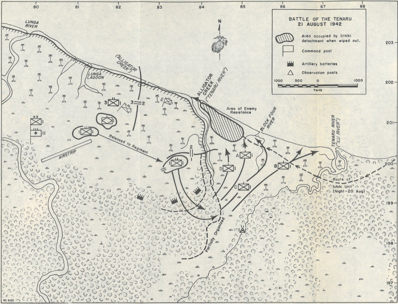 Map 6: Battle of the Tenaru: 21 August 1942