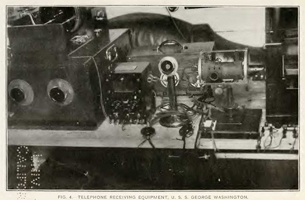 FIG. 4. TELEPHONE RECEIVING EQUIPMENT, U. S. S. GEORGE WASHINGTON.