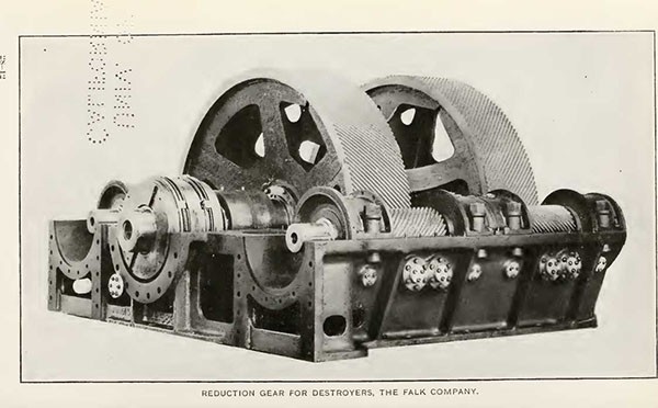 REDUCTION GEAR FOR DESTROYERS, THE FALK COMPANY. 