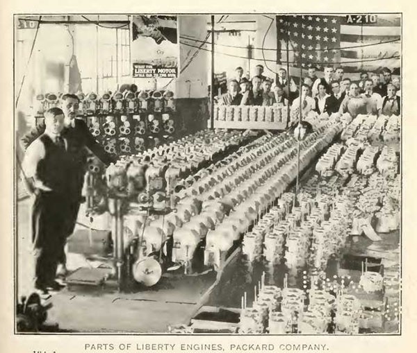 PARTS OF LIBERTY ENGINES, PACKARD COMPANY.