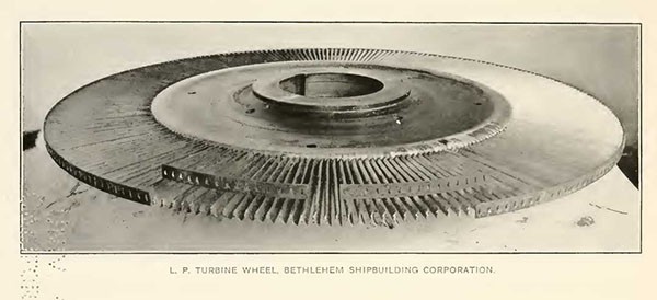 L. P. TURBINE WHEEL, BETHLEHEM SHIPBUILDING CORPORATION.