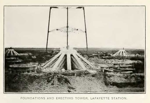 FOUNDATIONS AND ERECTING TOWER, LAFAYETTE STATION.