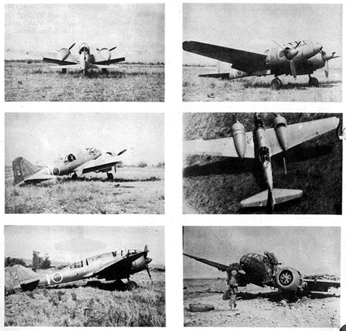 Six images of DINAH 3 Army Reconnaissance Plane.