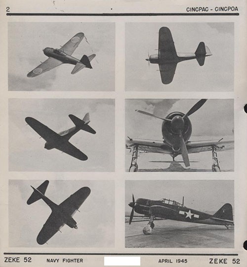 Six images of ZEKE 52 Navy Fighter.