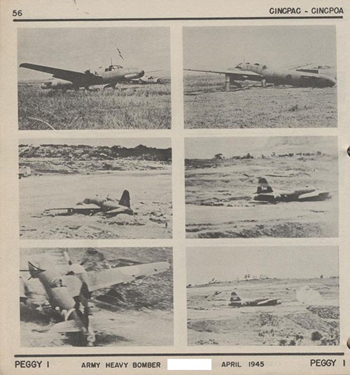 Six images of PEGGY I Army Heavy Bomber.