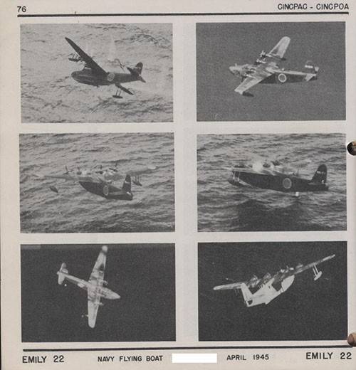 Six images of EMILY 22 Navy Flying Boat.