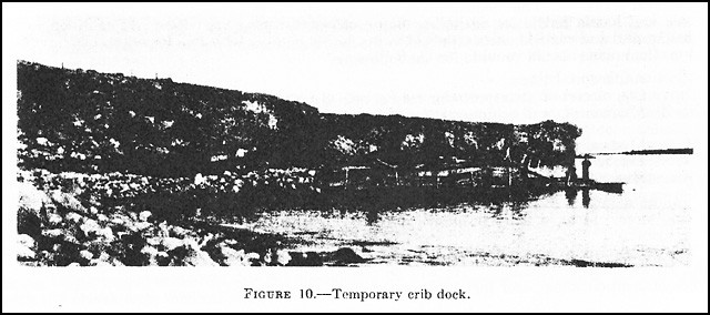 Figure 10. - Temporary crib dock.